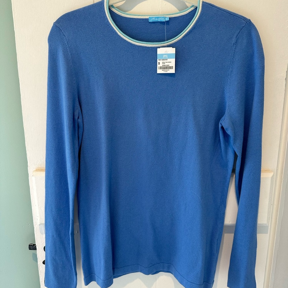 Blue J McLaughlin blue Poet Sweater sz Small
